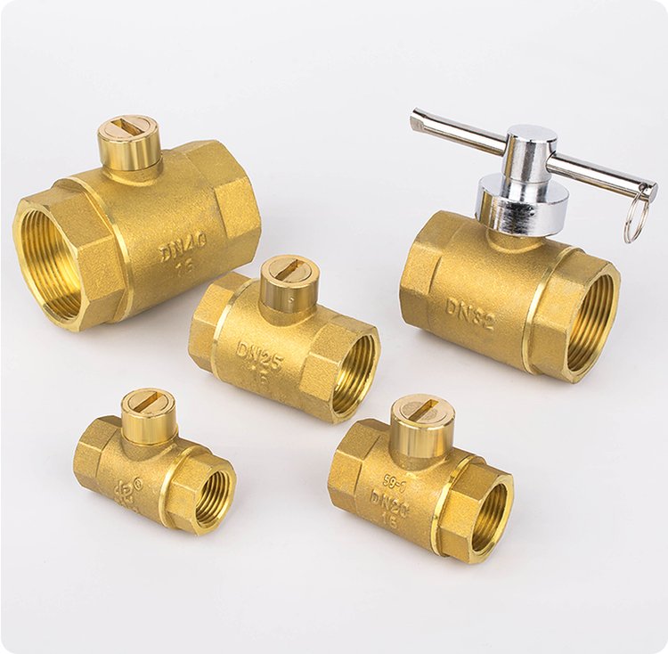 鎖閉球閥磁性鎖閉閥一字十字鎖閉銅球閥防盜帶鎖開關(guān)閥4分6分1寸 - 愛