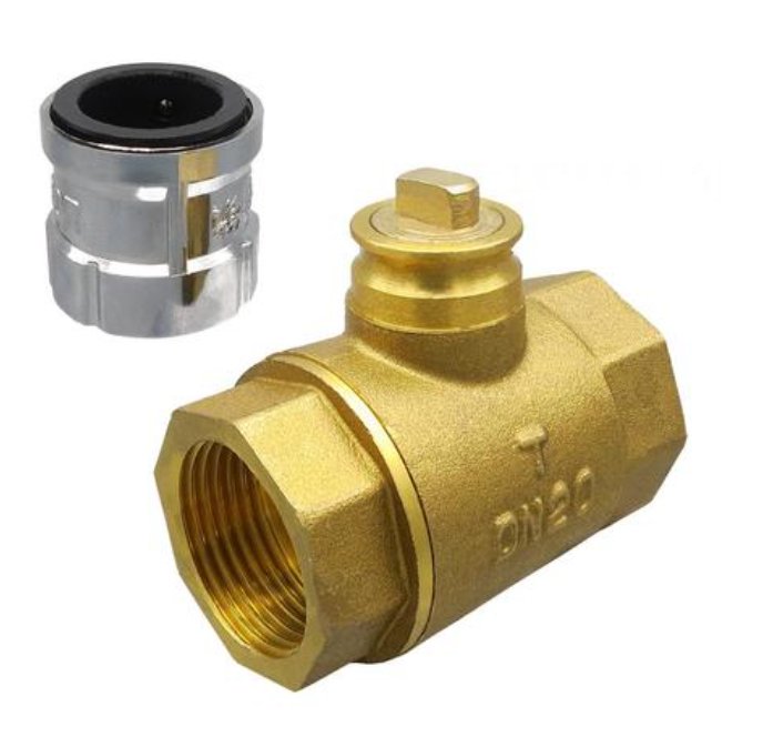 冠一59-1銅絲扣磁性加密球閥 自來水表前暖通鎖閉閥的可靠選擇